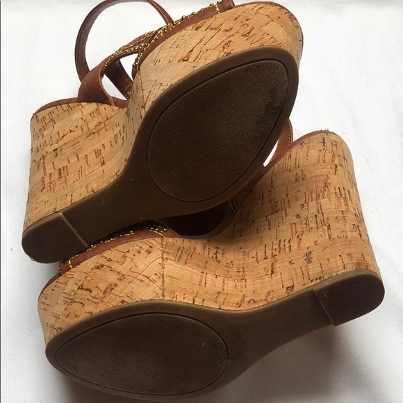 Brown platform sandals - Picture 4 of 5